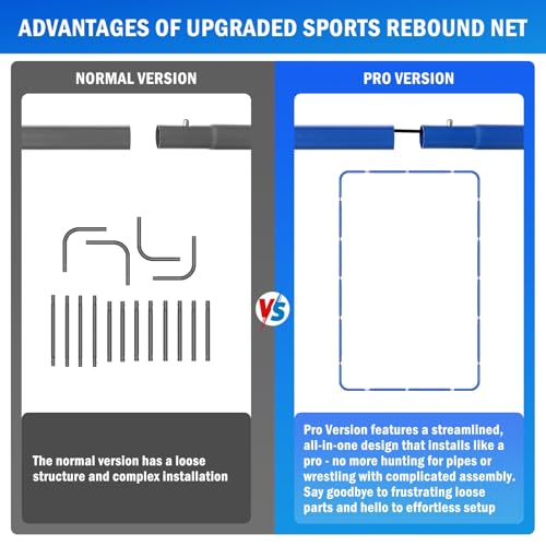 Image of Volleyball Baseball Rebounder Net, Softball Rebounder Pitchback Net Quick Adjustments, Quick Adjustments Lacrosse Bounce Back Practice Equipment, Ideal for Outdoor Indoor and Backyard Training