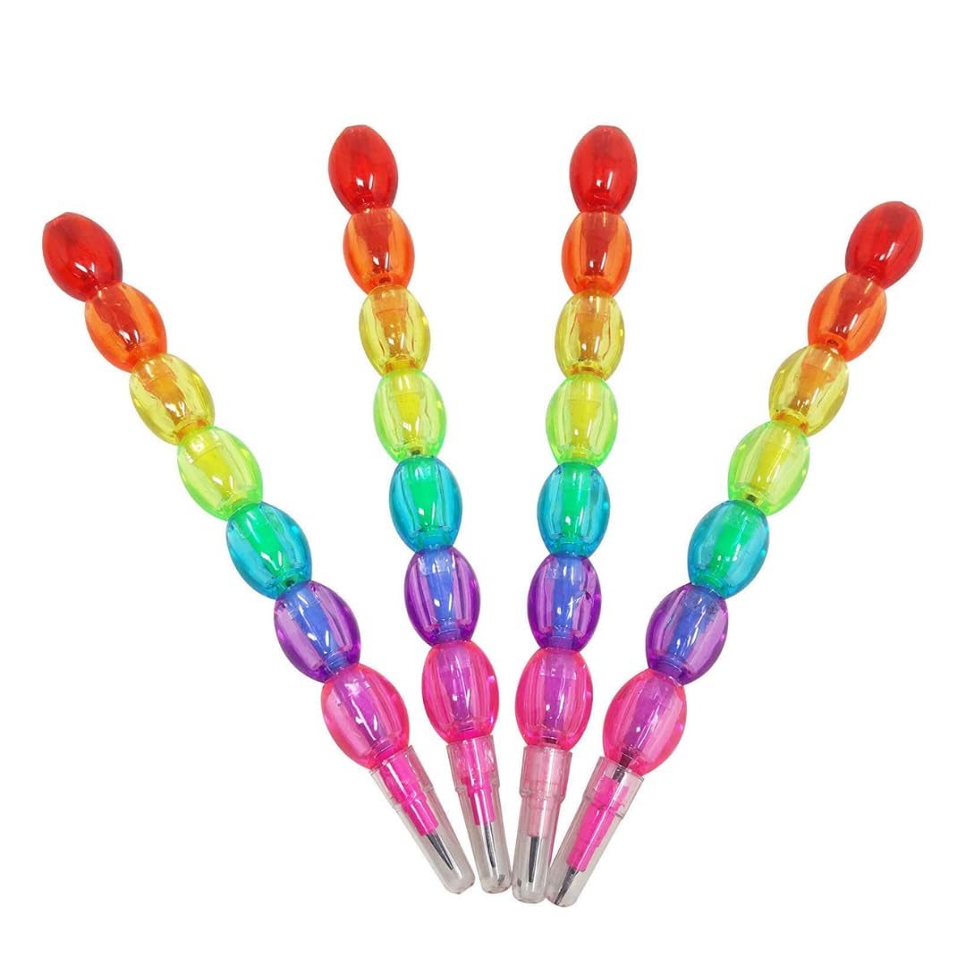 Rainbow Pencil Set by Rhinetoys, 4 Count, Multicolored Pearls Design, Kids Art Moti Pencils (B0D5J6WKF8) Amazon Price History, Amazon Price Tracker