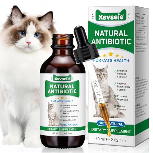 Natürliche Antibiotika für Katzen, Antibiotika Katzes, FöRderung Der Verdauung, Gegen BlasenentzüNdung Katze, Katzes Allergie Relief, Juckreiz Linderung für Katzen, Katze Antibiotika für UTI (1 Pack)