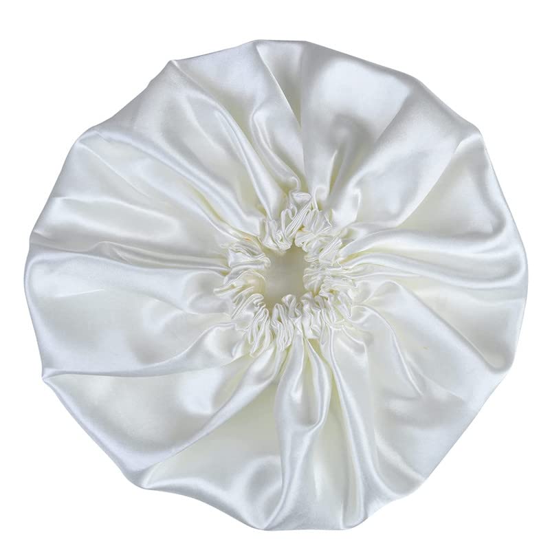 LYTIX1Pcs, Satin Silk Premium Hair Bonnet Double Layered Elastic Sleeping Cap For Women And Girls