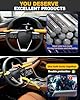 Tevlaphee Steering Wheel Lock, Car Security Lock, Heavy Duty Anti-Theft Device, High Visibility, Universal Fit for Cars, SUVs & Vans, Adjustable, Solid Steel Core, 3 Keys(Yellow) #3