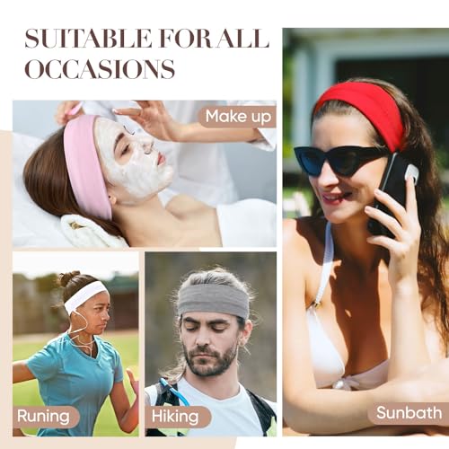 Arohecx Headbands For Women Non Slip - 9 Pcs Fabric Elastic Hair Bands For Women'S Hair thumb #5