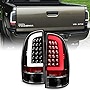 ACANII - For [Light Bar Design] 2005-2015 Toyota Tacoma Pickup Black Housing LED Tail Lights Brake Lamps Set Left+Right