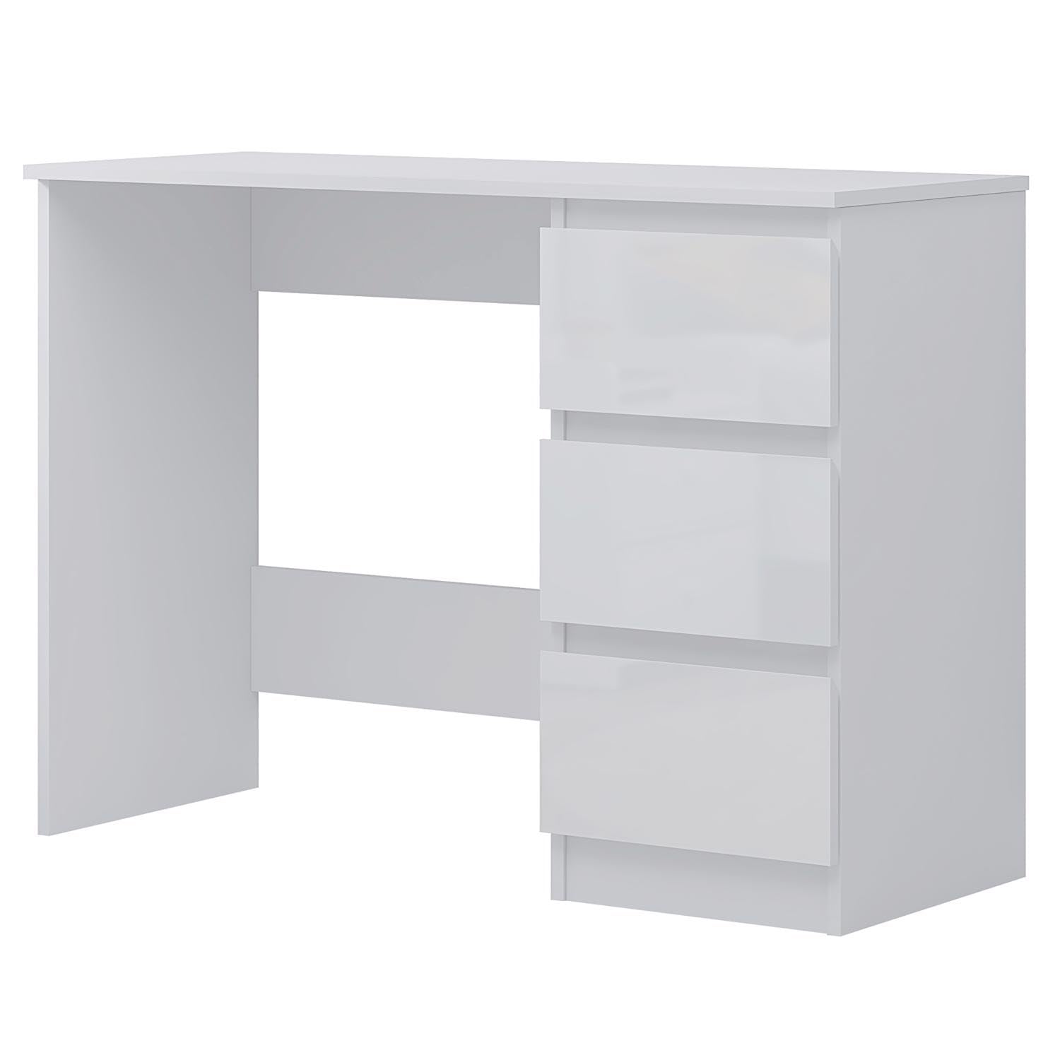 FWStyle 3 Drawer Dressing Table White Gloss