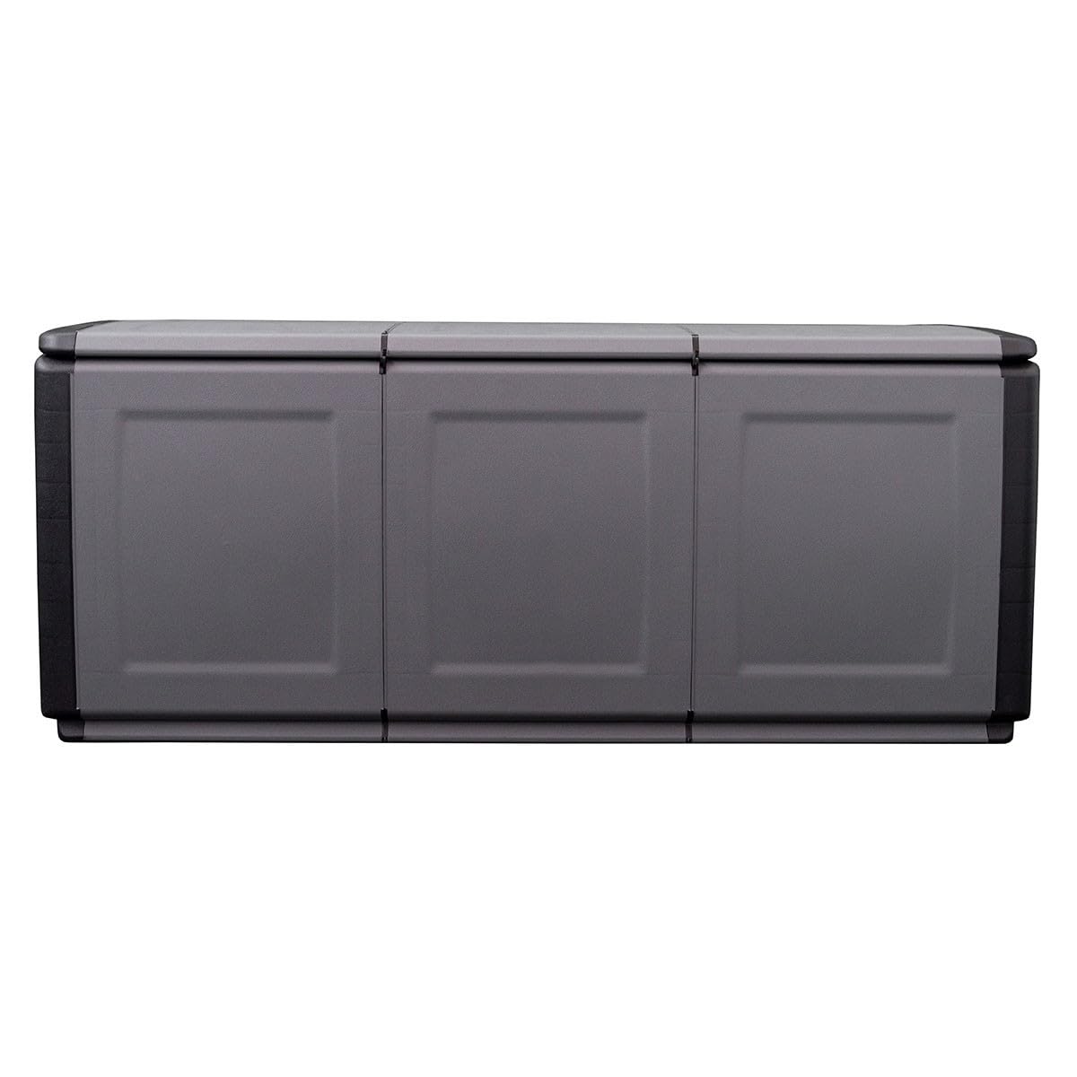 INTEC - Cassapanca portaoggetti 330L grigio/nero 138 x 53 x 57 cm manici di trasporto in polipropilene