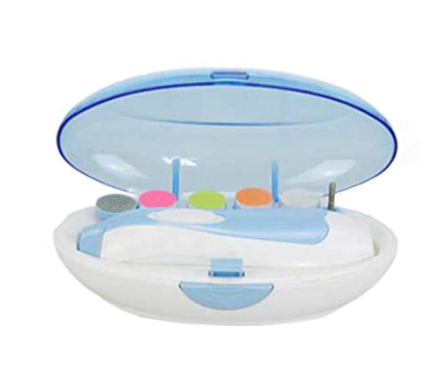 Electric Baby Nail Trimmer set for Newborn or Toddler Toes and Fingernails Blue