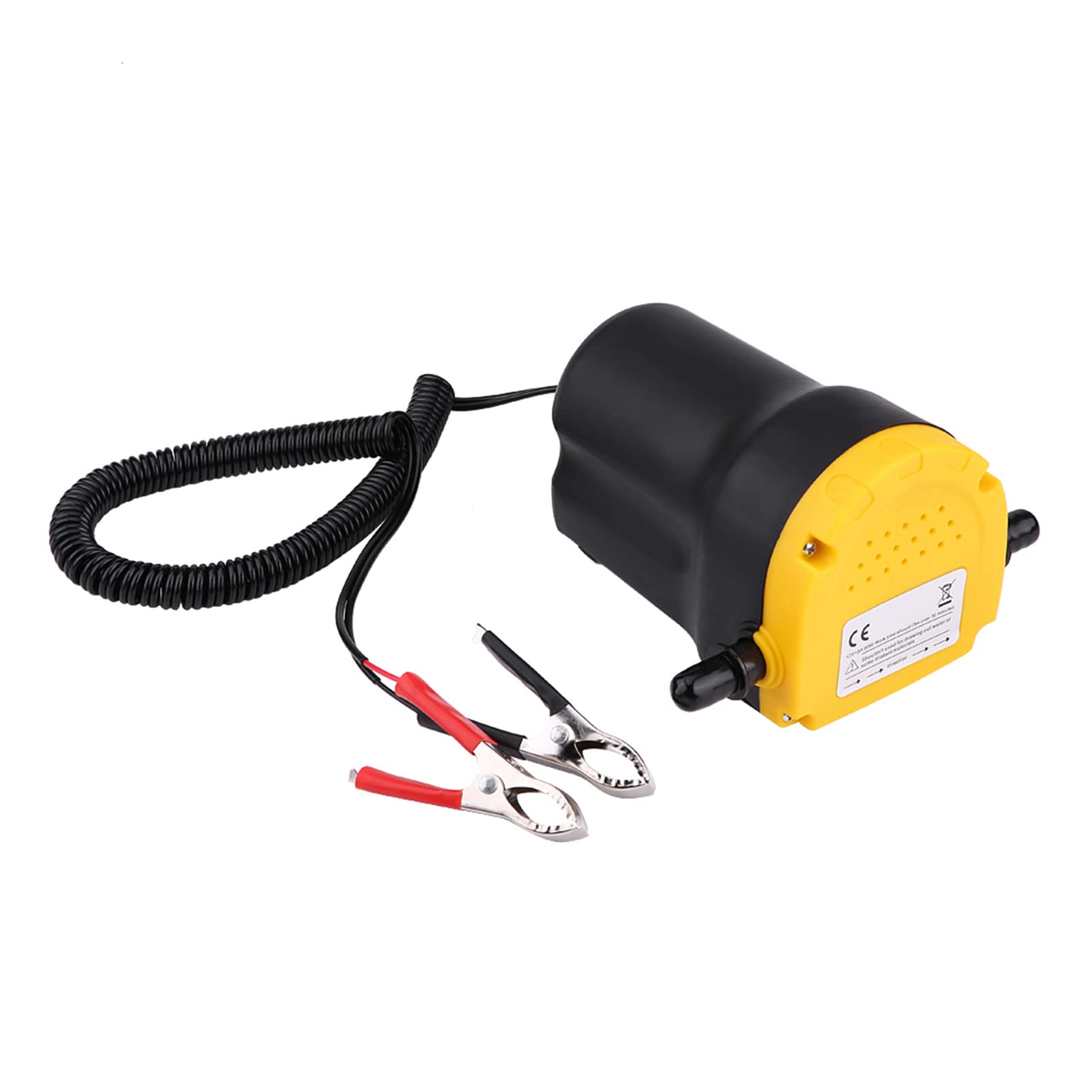 Ejoyous 12V DC Pompe d'extraction, 60W 250L/H Portable Pompe à Vidange D'huile avec Tubes, Pompe d'extraction d'huile pour Auto Voiture, Noir + Jaune