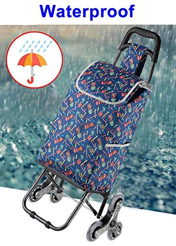 YRYBZ Einkaufstrolley - 35 Liter - Extra große Reifen - Abnehmbare & regenfeste Tasche - Aufhängung für den… – Bild 5