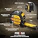 PREXISO 2-in-1 Laser Tape Measure, 135Ft Rechargeable Measurement Tool & 16Ft Measuring Movable Magnetic Hook - Pythagorean, Area, Volume, Ft/Ft+in/in/M Unit NOT Digital