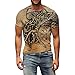 BIBOKAOKE Tshirt Herren Muscle Shirt klassisch Rundhals Sommer Kurzarm Basic Slim Fit Kurzarmshirt Dünne Atmungsaktivität Trainingsshirt Vintage Bedrucktes Muskelshirt T-Shirts-Oberteile