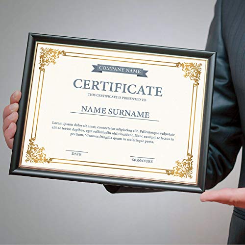 Empire Gold & White Parchment Certificate Papers - Pack Of 25, Laser & Inkjet Printer Compatible, For Office, Business Awards, Graduation, School Diplomas, 8-1/2" X 11" On 70 Lb. Text Stock #TOP6