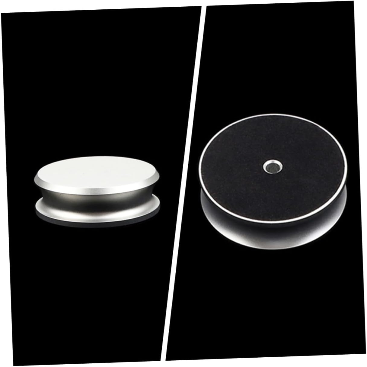 Generic Balanced Disc Weight Stabilizer for Vinyl Turntable, Metal Record Clamp Vibration Reducer, High-Fidelity Disc Stabilizer Accessory for Audio Players