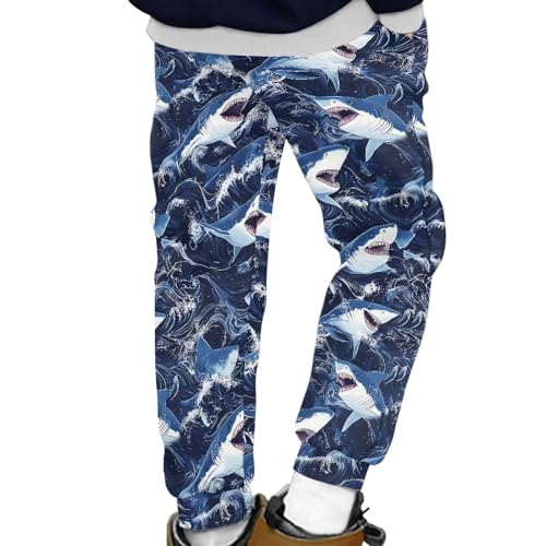 Cozeyat Children's Jogger Pants Size 4-15Y,Softy Elastic Wasitband Ankle Length Pant with Pockets Trousers