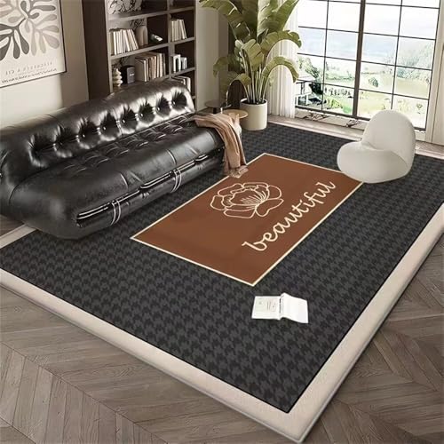 Tapis de salon fleurs gris 60x100, la solution déco chambre et cuisine