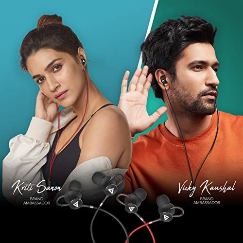 Image of Boult Audio Bassbuds Loop Wired in Ear Earphones with Mic with 12Mm Powerful Driver for Extra Bass with Customizable Ear Loop (Red)