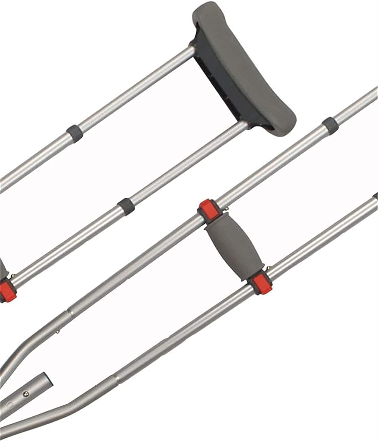 Kule ortopedyczne dla dorosłych, lekkie aluminiowe, regulowane, składane, pod pachami, kule ortopedyczne dla niepełnosprawnych osób starszych, idealne do podróży lub pracy (kolor: 2 szt.) (2 szt.) (1