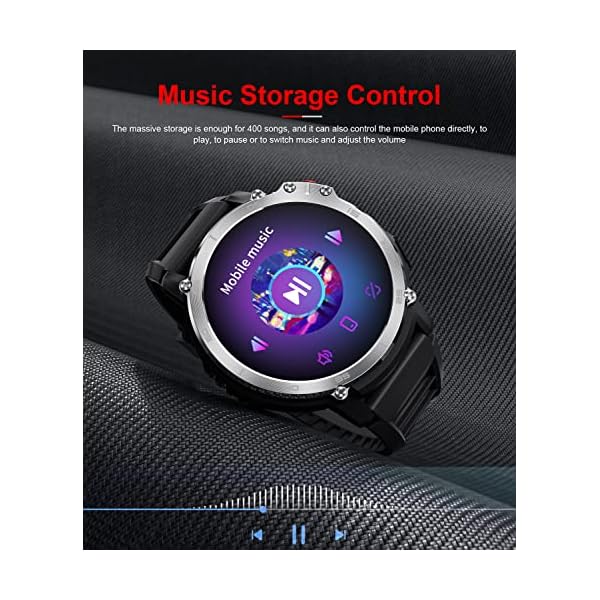Military Smart Watch for Men with Bluetooth Call, 1.65'' DIY Screen Fitness Tracker with Music Storage/Heart Rate Sleep Monitor, 24 Modes Sport Smartwatch, 3ATM Waterproof Pedometer for Android iOS - Image 4
