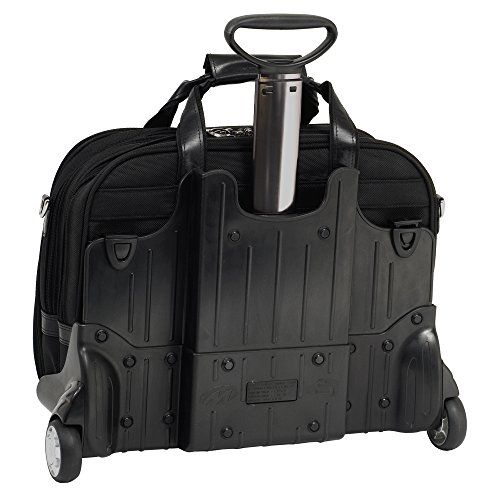 Mcklein Usa 76605 Midway, 15.6" Nylon Check Point Friendly Detachable Wheeled Laptop Case #TOP1