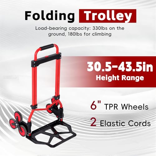 Carretilla plegable para escaleras resistente 330 lb miniatura 2