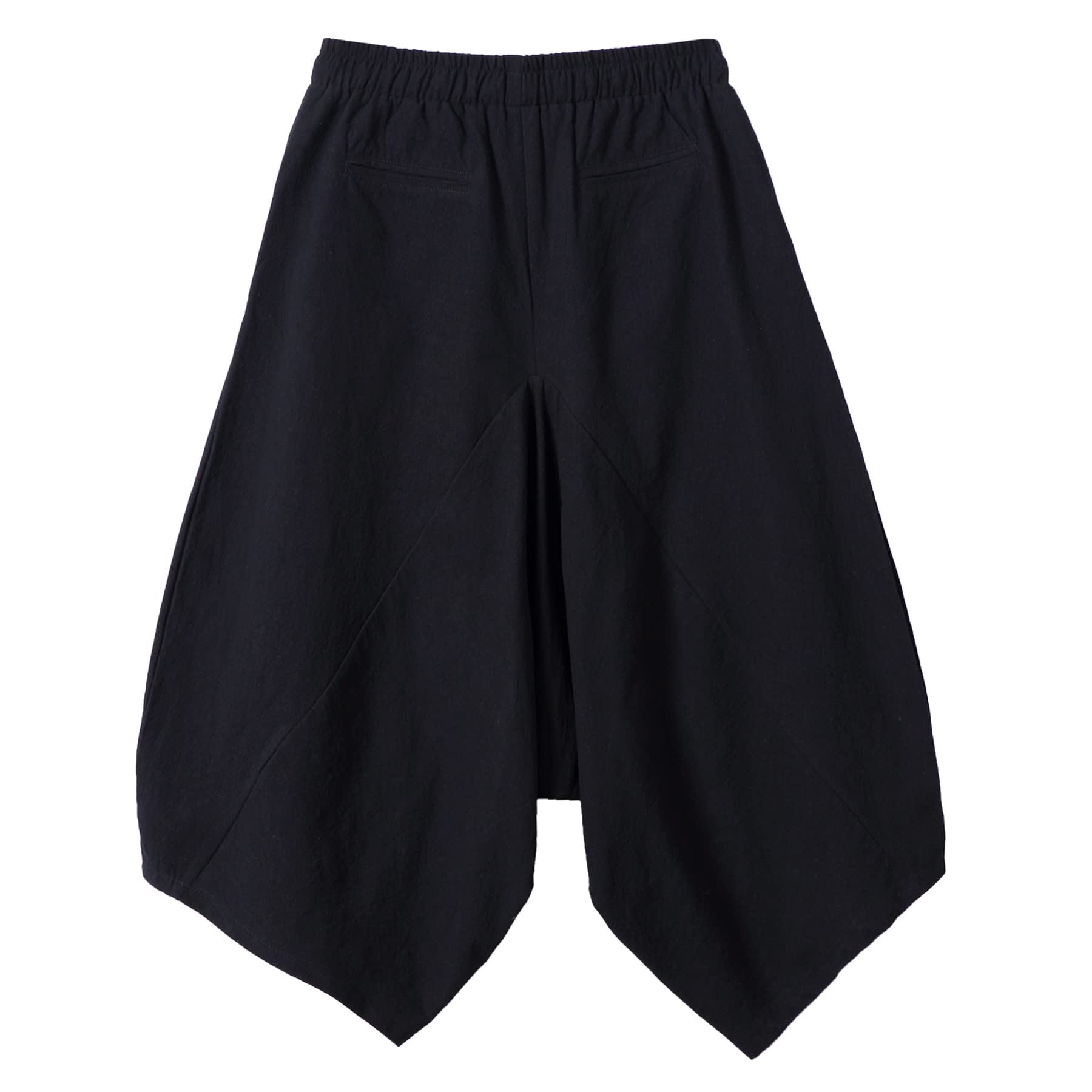 DOSLAVIDA Herren-Caprihose aus Baumwollleinen, leger, elastischer Bund, Baggy, Haremshose, leicht, lockere Passform, Yoga, Strand-Shorts