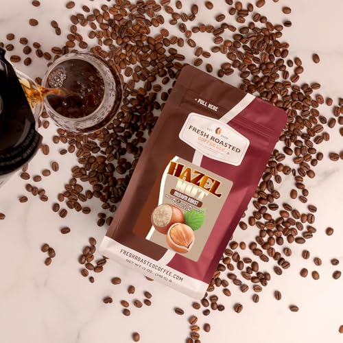 Image of Fresh Roasted Coffee, Hazelnut Flavored Drip Ground Coffee, Medium Roast, Kosher, 12 oz