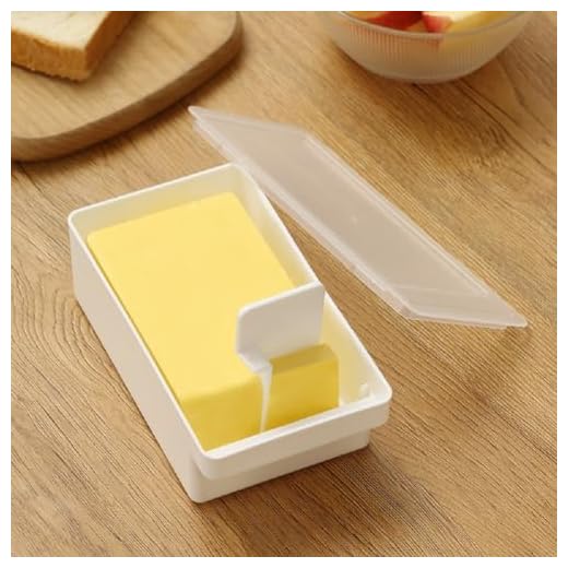 Mantequillera con Tapa, 2 Piezas Recipiente Mantequilla para 200 g de Manteca, Plato Mantequilla con Cortador para Cocina Puerta de la Nevera, Mantequera de Plástico