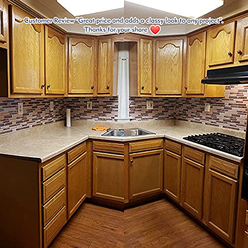Gray and Brown Kitchen Wallpaper Peel and Stick Wallpaper Bathroom Wallpaper Countertop Removable Wallpaper for Kitchen 11.8”x 78.7” Waterproof Self Adhesive Wall Paper Backsplash Glossy Vinyl Film