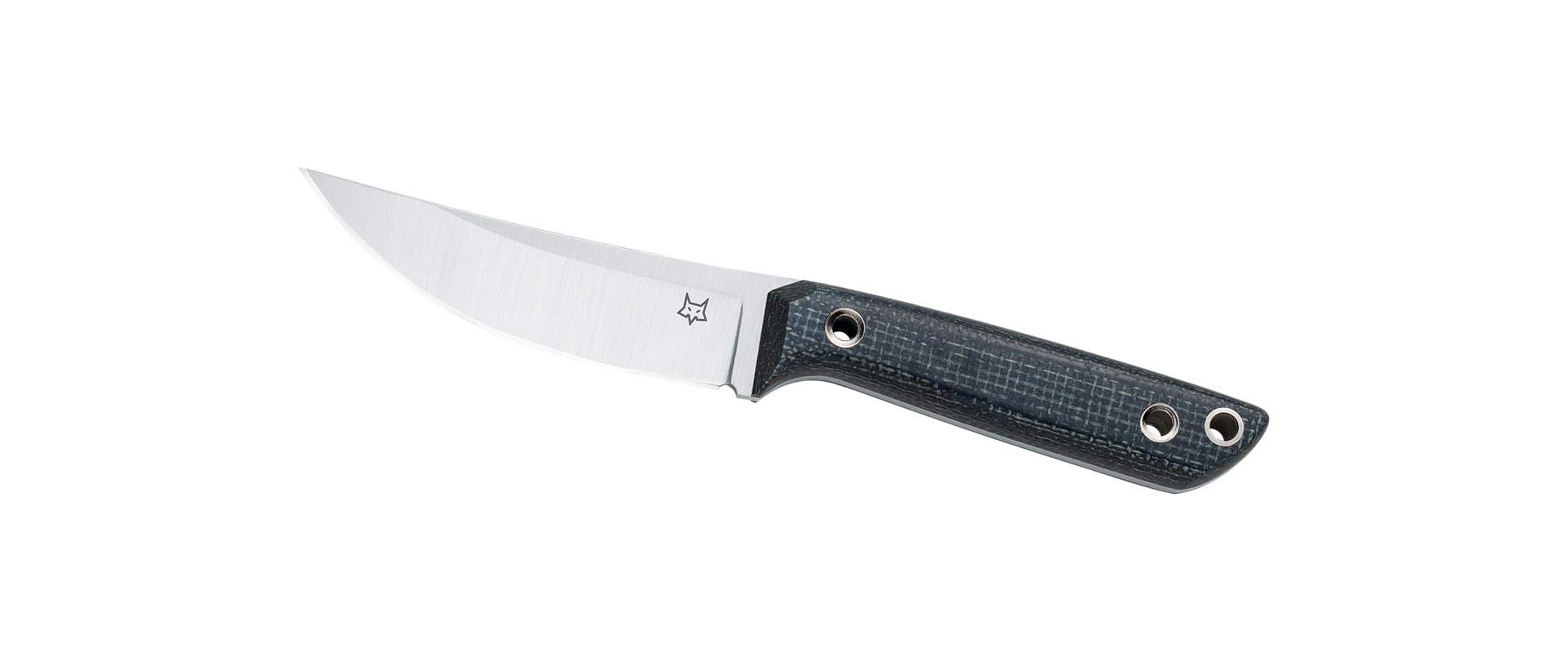 Fox Perser FX-143MB Stainless Fixed Blade Black Yute Micarta Knife FX-143 MB
