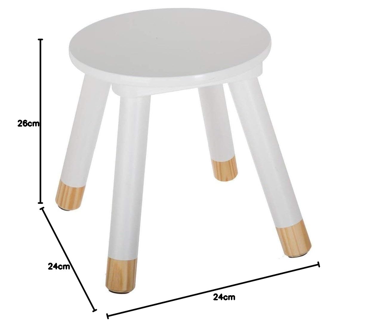 ATMOSPHERA CREATEUR D'INTERIEUR Taburete Infantil Douceur Blanco 26 cm