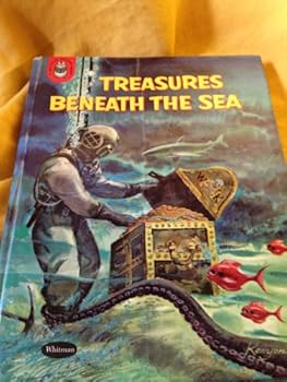 Hardcover Treasures beneath the sea (A Whitman badger book) Book