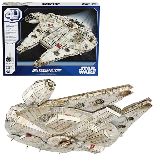 PUZZLES 4D - MAQUETA HALCÓN MILENARIO - Puzzle Star Wars 3D - Juguetes de Star Wars - Maquetas Juego Construcción - Puzzles para Adultos y Niños - 6069815 - Juguetes Niños 12 Años +