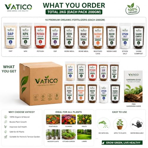 Image of VATICO 10 Pack Plant Care Combo, 200g Each, Total 2kg