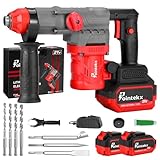 POINTEKX Rotomartillo Inalambrico 1100W, SDS-plus Cincelador con Motor Sin Escobillas, 2 en 1 Multifunción, Taladro...