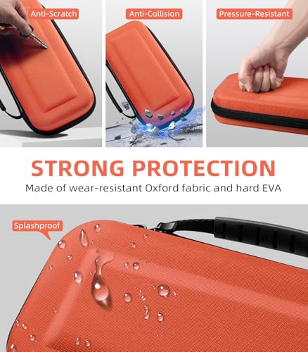 Image of TiMOVO Carrying Case for Nintendo Switch 2 (2025), Orange | Large Capacity, Hard Shell Protective, 10 Game Card Slots, Pockets for Console & Accessories, Portable Travel Pouch
