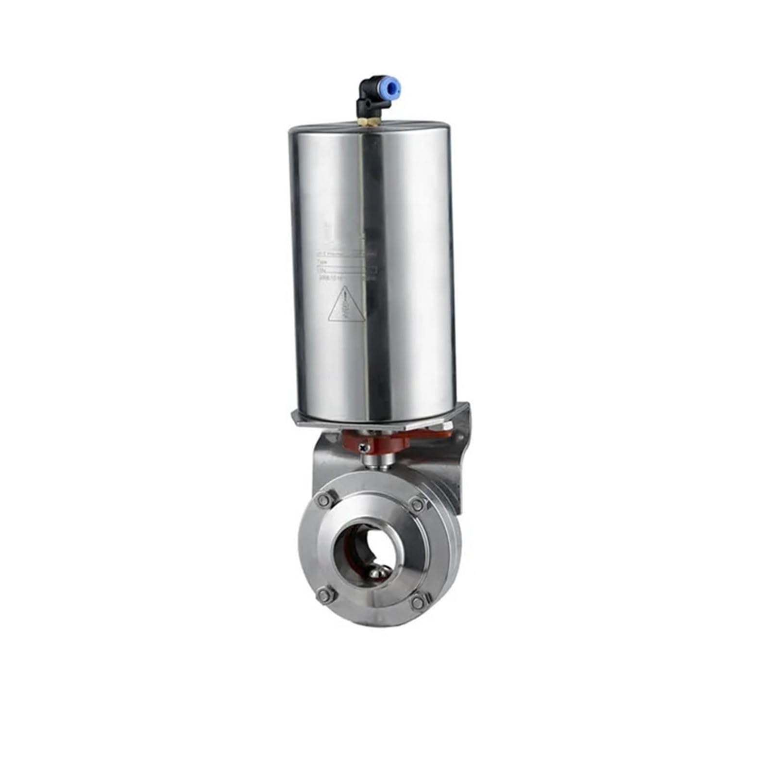 MXXDMOPD SS316L DINically Actuated Butterfly Valve Spring Return Silicone Seat Material(Dn100)