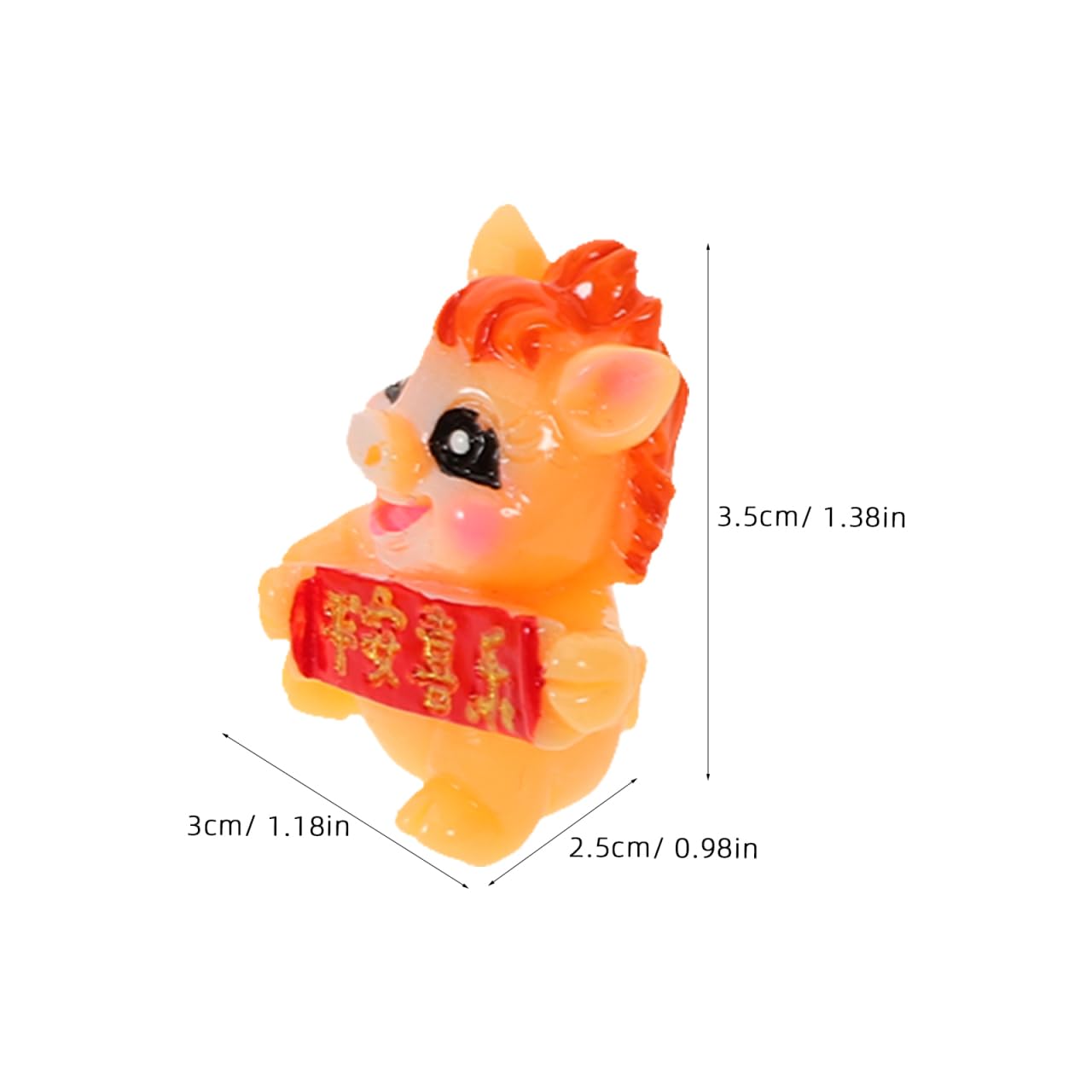 BESPORTBLE 8Pcs Chinese Year of the Horse Figurines 2026 Resin Miniature Horse Statues Lucky Lunar New Year Ornaments Good Luck Blessing - Image 3