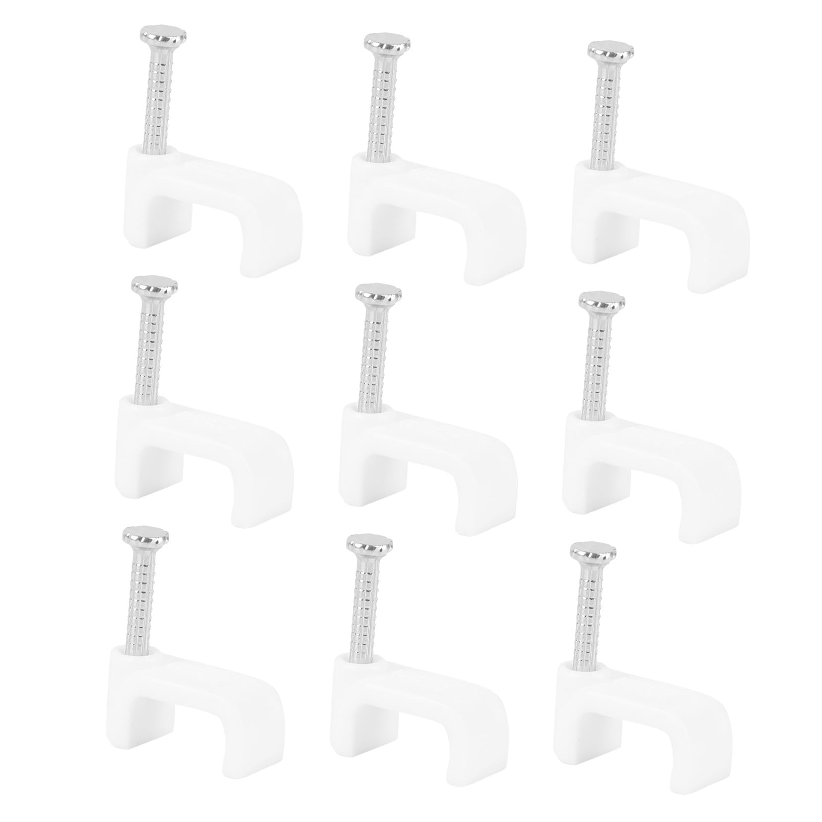 DOITOOL Kabelklemme mit Nägeln 12mm, 500 Stück, Weiß für Büro und Zuhause