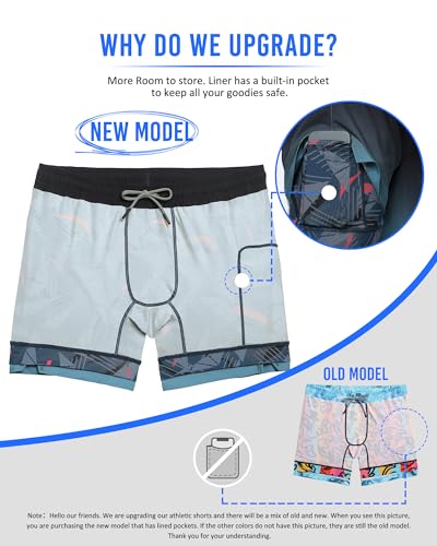Image of maamgic Mens 5 inch Gym Running Shorts for Men 2 in 1 Quick Dry Workout Athletic Shorts