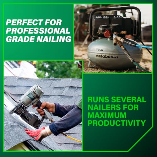 Metabo HPT Air Compressor, THE TANK, Portable Pancake Air Compressor 200 PSI, 6 Gallon Tank, Versatile for Use with Framing, Siding, Finish, Brad or Roofing Nailers, EC914S - Image 4