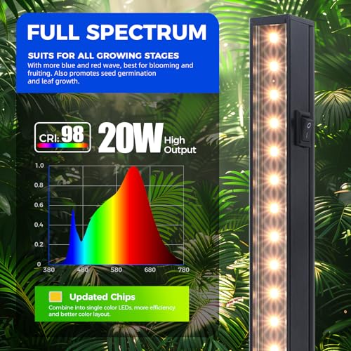 Image of Barrina T5 Grow Lights for Indoor Plants, 4FT 160W (8 X 20W) Plant Grow Lights Indoor with Magnetic Bar, Linkable Plant Growing Lamps with Black Cover, Plug and Play, Yellow, 8 Packs