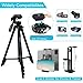 Endurax 60'' Camera Tripod Camera Stand for Canon Rebel Eos Nikon DSLR, Travel Tripods for Phone Tablet with Remote Black