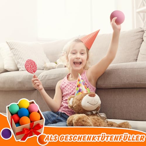 10 STÜCK leichte 2,36-Zoll Schaumstoffball, Softbälle – Kleine Softball-Kugeln für sicheren Indoor-Spielspaß mit 6 leuchtenden Farben Jungen und Mädchen（Zufällige Farbe）