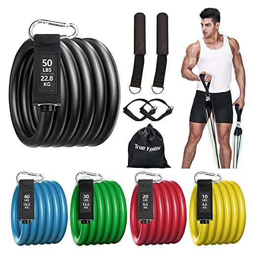 TRUE Know Bandas Elasticas Musculacion, Gomas Elásticas, Traje de Bandas de Resistencia Deportiva, Adecuado para Deporte en Casa, al Aire Libre Fitness, Pilates, Yoga