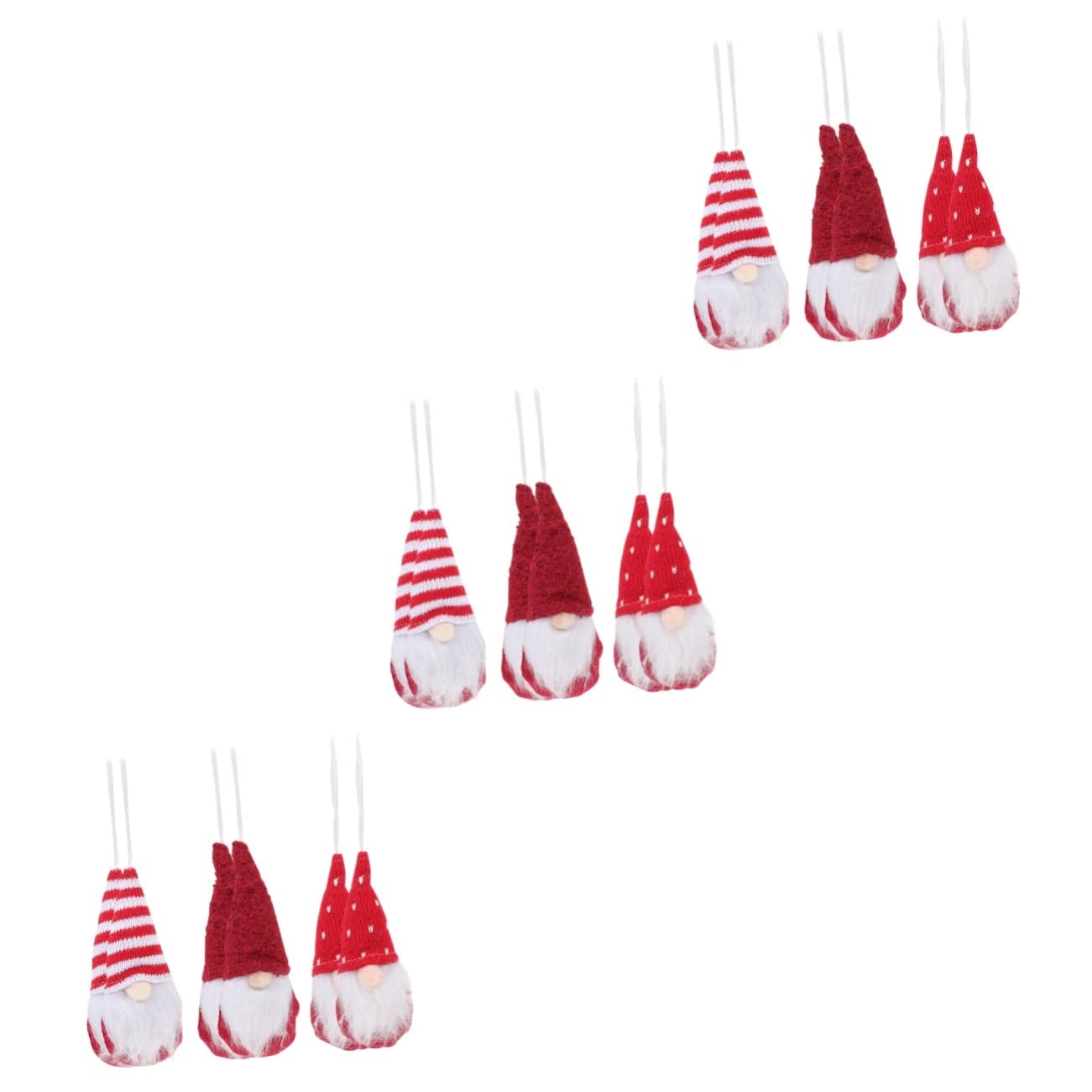 18 Pcs Poupée de Noël décor de GNOME Suspendu Ornements d'arbre de Noël GNOME Guy de Noel Pendentif Noel décoration poupées sans Visage de noël Beaux pendentifs de GNOME Chiffon Alipis