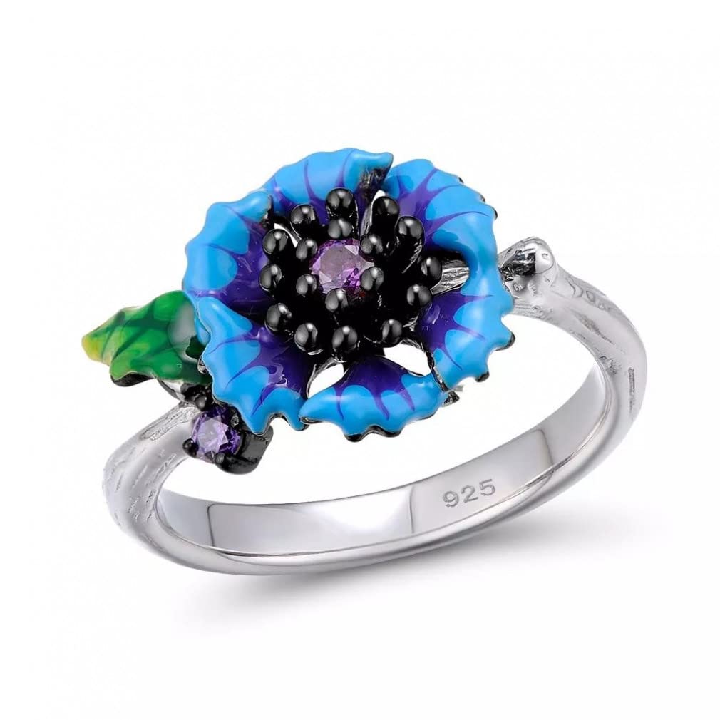 Jewelry Set Floryczka i kolczyki w zafirze na uroda kobiet