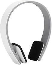 Goshyda Headphones, Ergonomic Wireless Bluetooth Stereo Headphones with Powerful Bass and Microphone for Outdoor Sports Running Fitness (White)