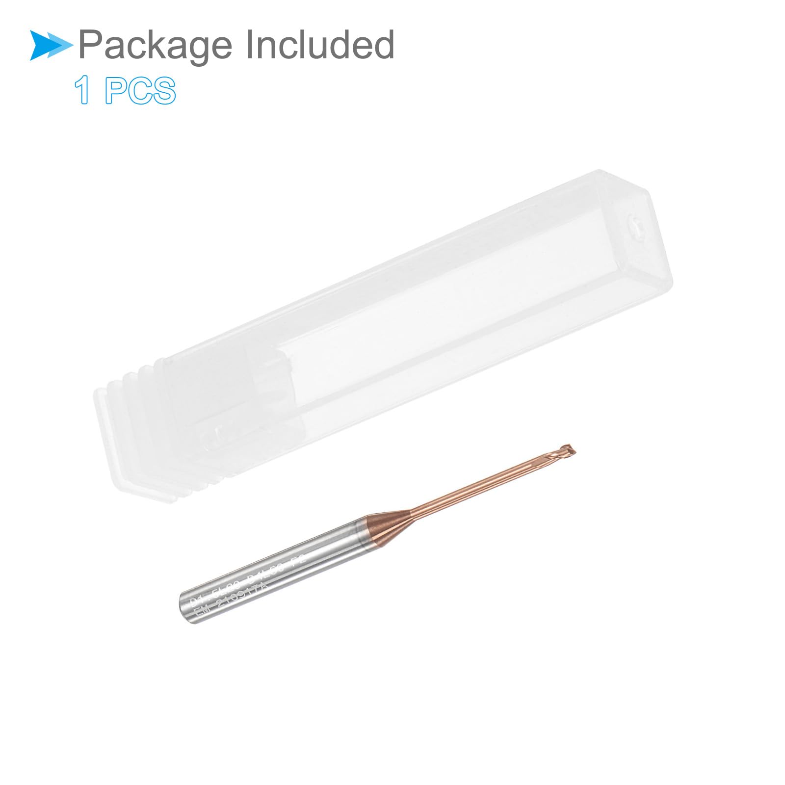 Fraise à Nez Carré, Coupe 1,5 mm x 20 mm, Mèches de Routeur CNC à 2 Cannelures en Carbure Revêtu de Titane (Nano-Échelle) à Longue Portée – (Pour Acier Inoxydable Fonte Métal)