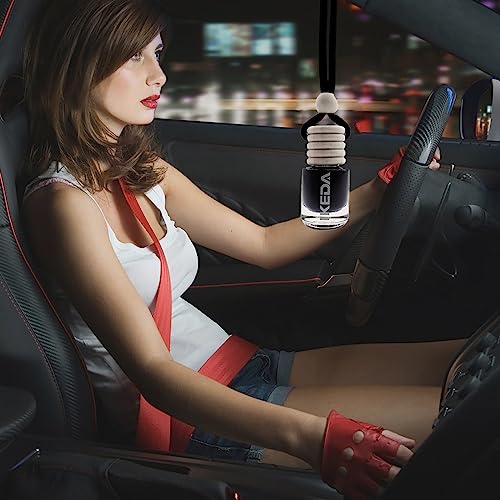 Image of ikeda fragrance Car Air Freshener | 4ml Automotive Scents | 45-Days Long Lasting Fragrance | Automobile Hanging Diffuser Bottles | Remove Auto Odor | Fresh Air for Deodorizer (6pcs New Car)