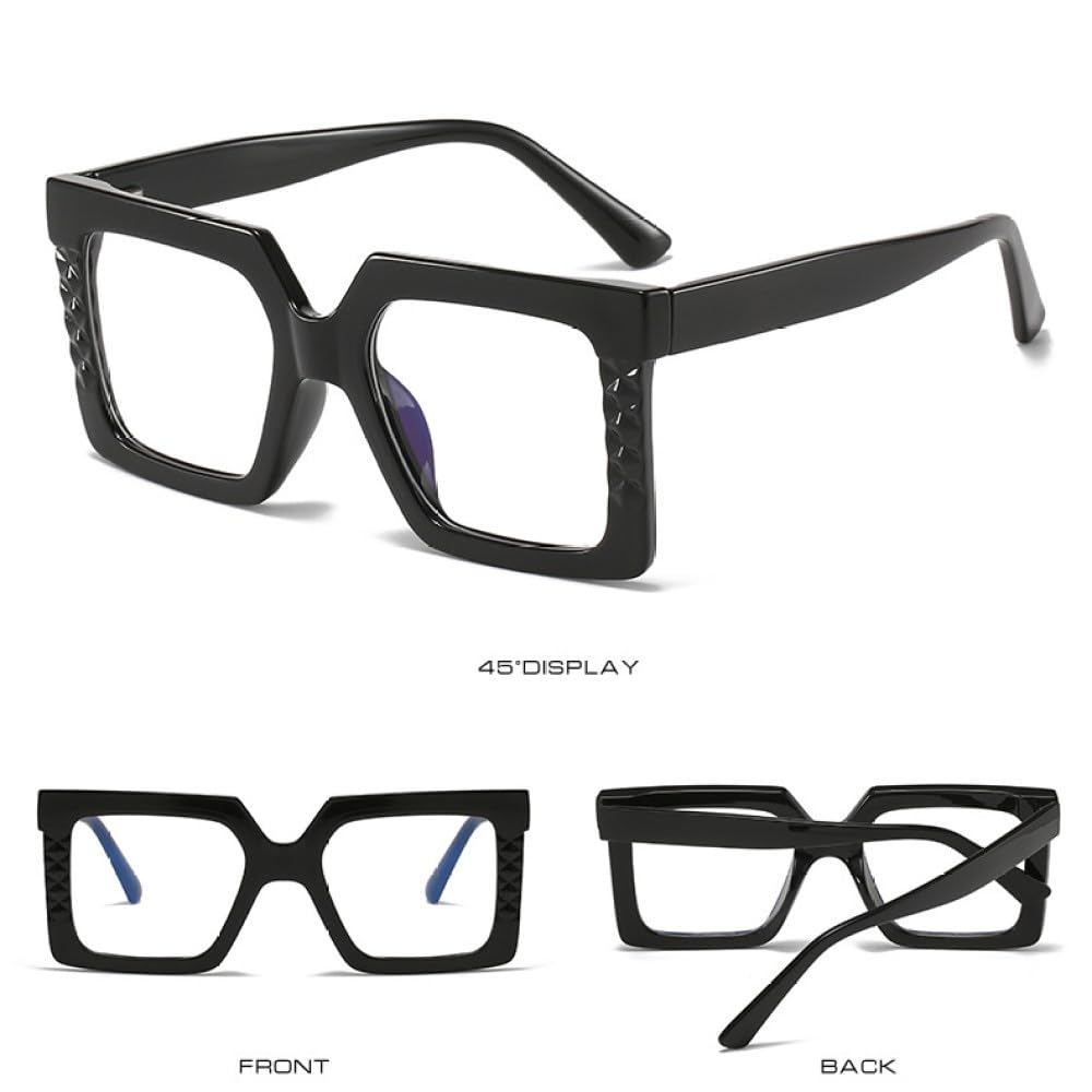 Gafas cuadradas a juego de colores UV400 Placa de desgaste Gafas con férula
