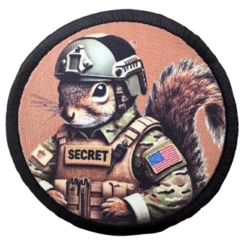 Secret Squirrel Patch - Funny Military Intel 3 inch Hook and Loop